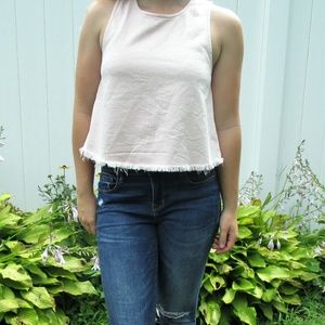 NEW Pink Denim Tank Top